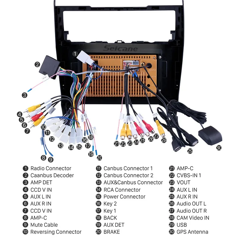 Seicane Android 10.0 RDS Car Radio Auto Stereo Head Unit Player For TOYOTA CAMRY 2012 2013 2014 2015 2016 2017 GPS Navigation