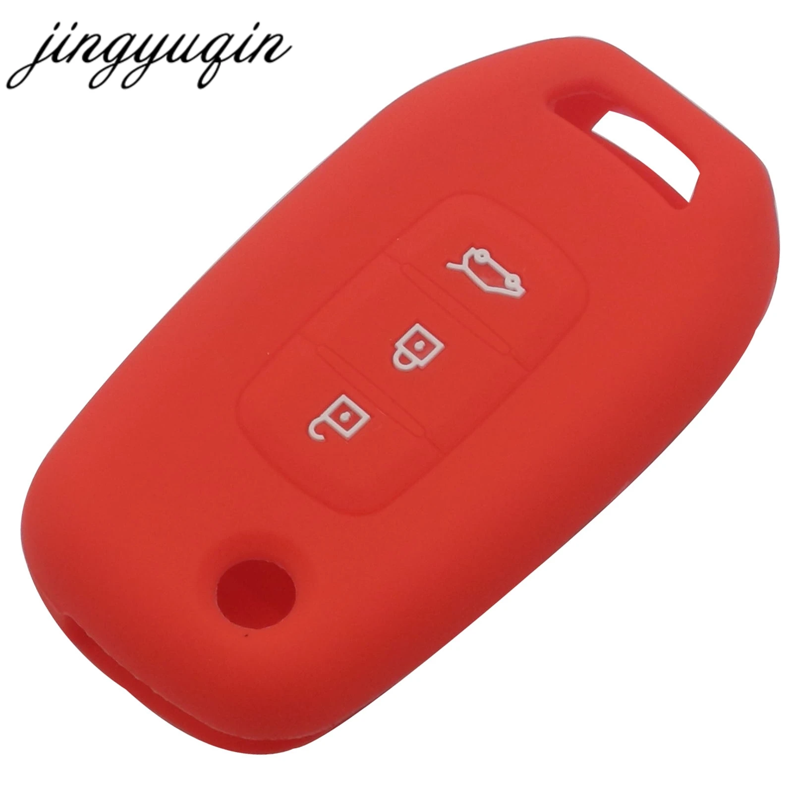 jingyuqin 30pcs/lot for Renault Kadjar Koleos Megan Silicone Remote Flip Key Case Fob Shell Cover Skin Holder 3 Button