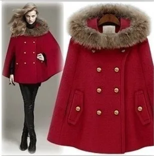AliExpress EBay,, Осень-зима, стиль, модный плащ с имитацией енота, шерстяная накидка, куртка