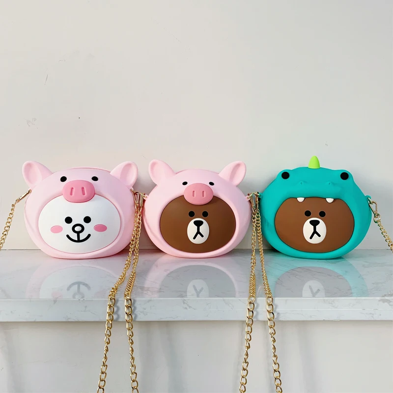 

2020 Women Silicone Handbags Waterproof Ladies Hand Bags Luxury Girls Shoulder Bag with Chain Strap Casual Tote Cartoon Bucket