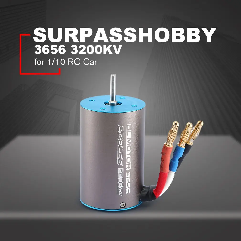 SURPASSHOBBY 3656 3200KV бесщеточный Бессенсорный двигатель с 60A ESC комбо набор для 1/10 RC автомобиль грузовик части аксессуары
