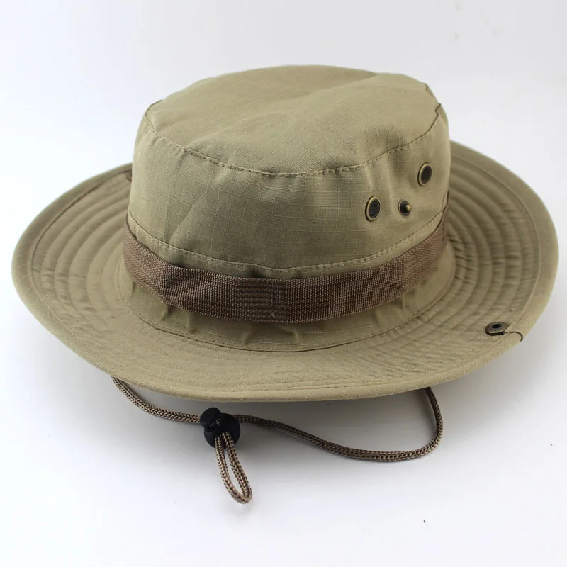 Bucket Hat Safari Boonie Hat Men's Panama Fishing Cotton Outdoor Unisex Women Summer Hunting Bob Sun Protection Army Boonie Hats 3