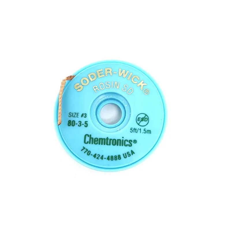 soldering paste 2mm 2.8mm Width Soldering Wire Desoldering Braid Welding Solder Remove Belt USA SW Original Chemtronics Lead-free BGA Repairing Welding Wires