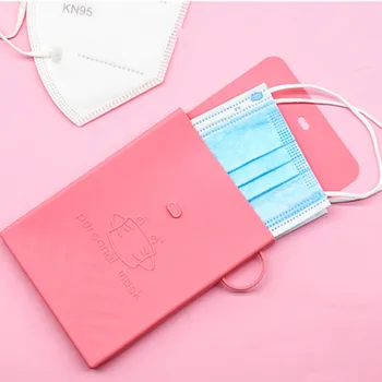 

Mask Temporary Storage Clip Portable Safe Mask Storage Clip Waterproof Silicon Mask Storage bag Korean student mask holder