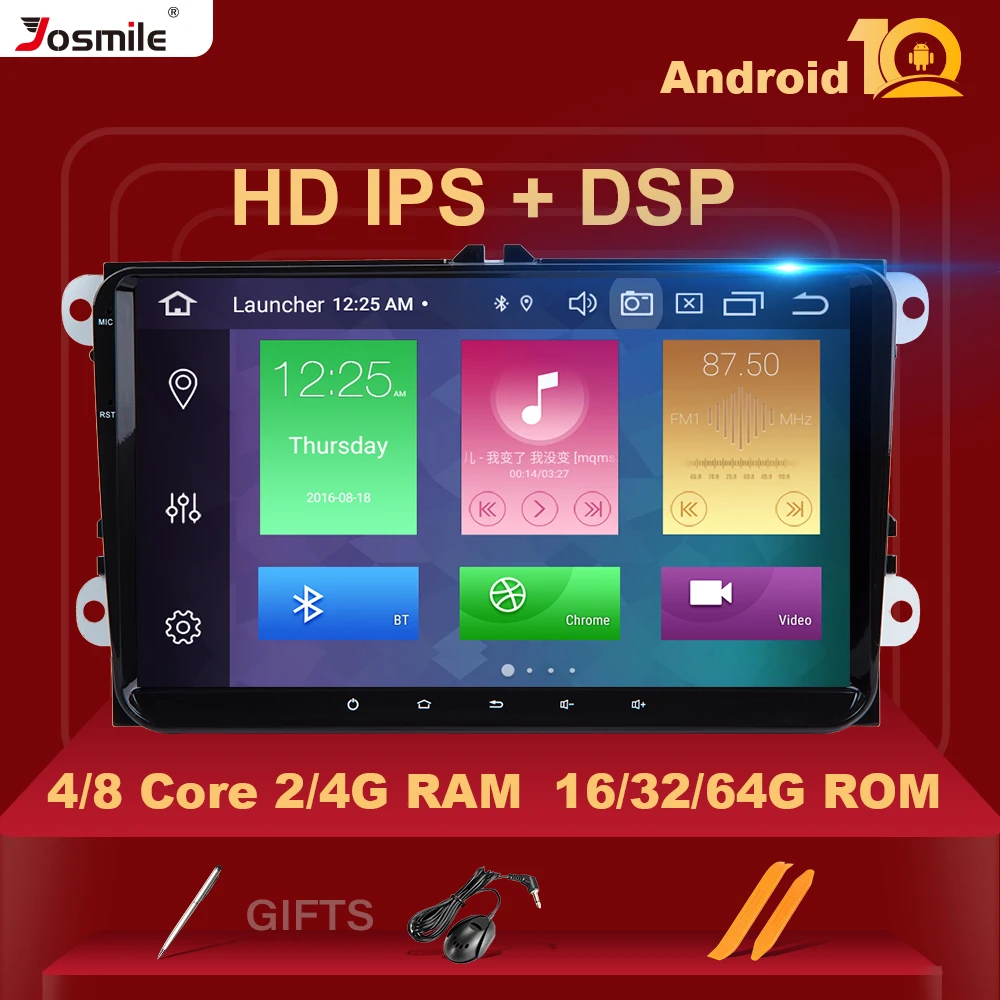 Автомагнитола 2 Din на Android 10 для VW Passat B6 amarok volkswagen Skoda Octavia superbseat leon golf 5 6