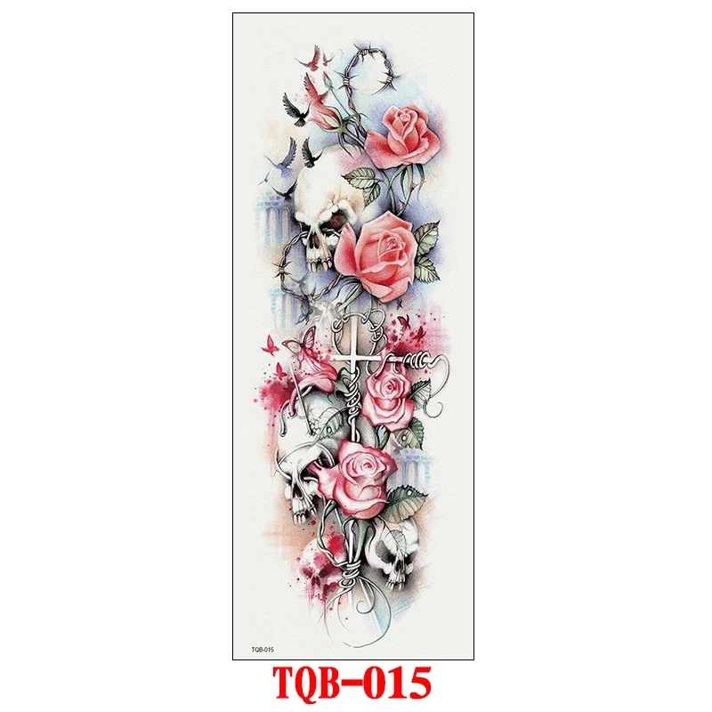 Waterproof Arm Temporary Tattoo Large Temporary Tattoo Full Arm Tattoo Sticker Sleeves Popular Flower Tattoos rawing Body Art