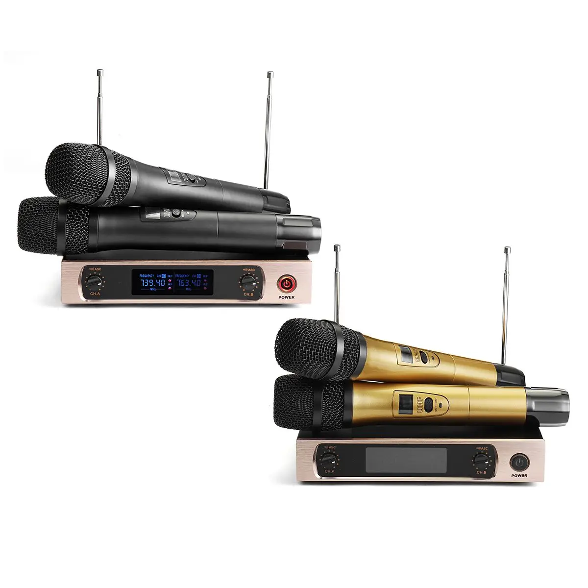 KINCO U26 220V профессиональный караоке УВЧ беспроводной микрофон Система двухканальный 2 портативный микрофон передатчик