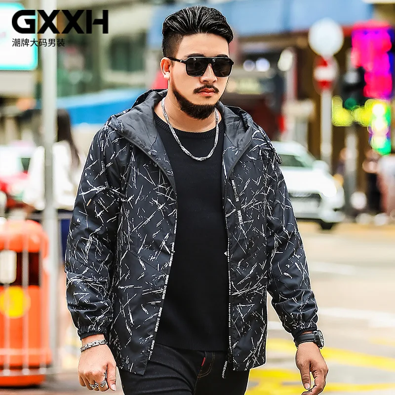 

Gxxh Popular Brand Large Size MEN'S Jacket Loose Casual Plus-sized MEN'S Coat Autumn Coat