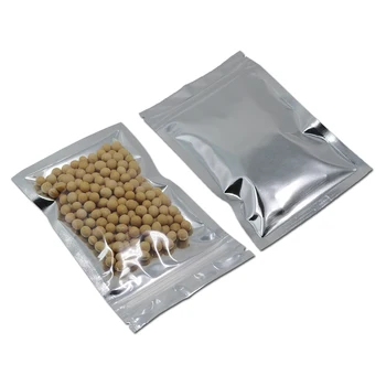 

10*17.5cm Aluminum Foil Clear Resealable Valve Zipper Plastic Packaging Bag Zip Lock Ziplock Bag Self Seal Packing Polybag Pouch
