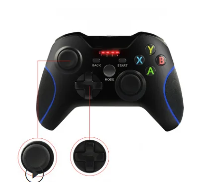 2,4G беспроводной контроллер для Xbox One консоль для ПК для Android геймпад для смартфона джойстик - Цвет: blue