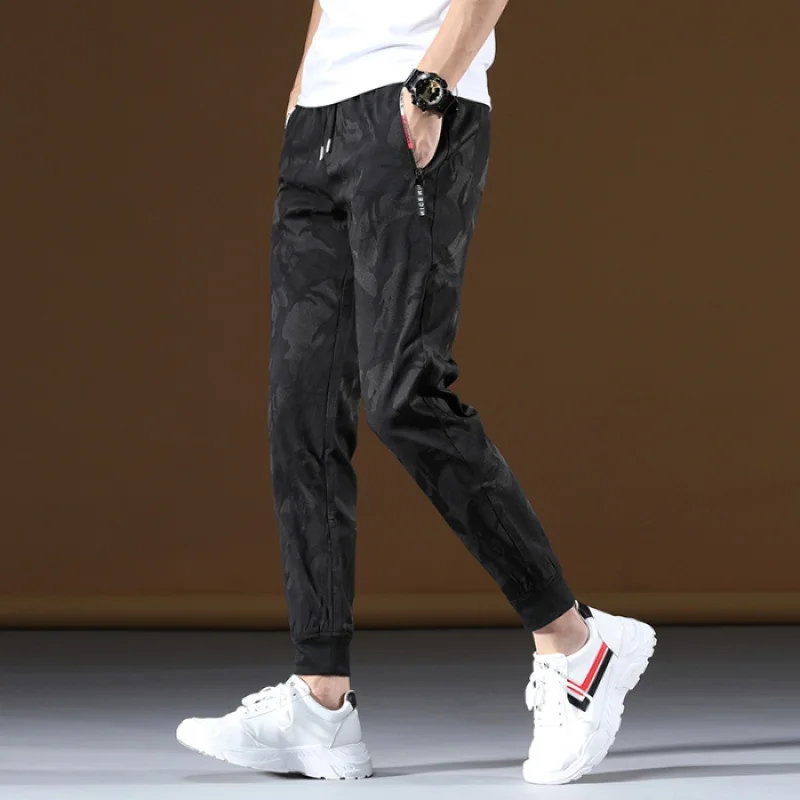 

Camouflage Male STUDENT'S Summer Thin Section Viscose Cool Pants Beam Leg Popular Brand Loose-Fit Versatile Casual Sports Pants
