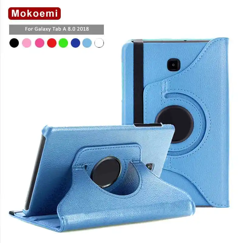 

Mokoemi 360 Rotation Flip Stand Leather 8.0"For Samsung Galaxy Tab A 8 2018 Case For Galaxy Tab A 8 2018 T387 Tablet Case Cover