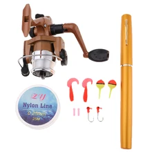 Карманная Ручка Форма Удочка Комплект Мини Удочка и малая Катушка комбо для путешествий лодка нахлыстом