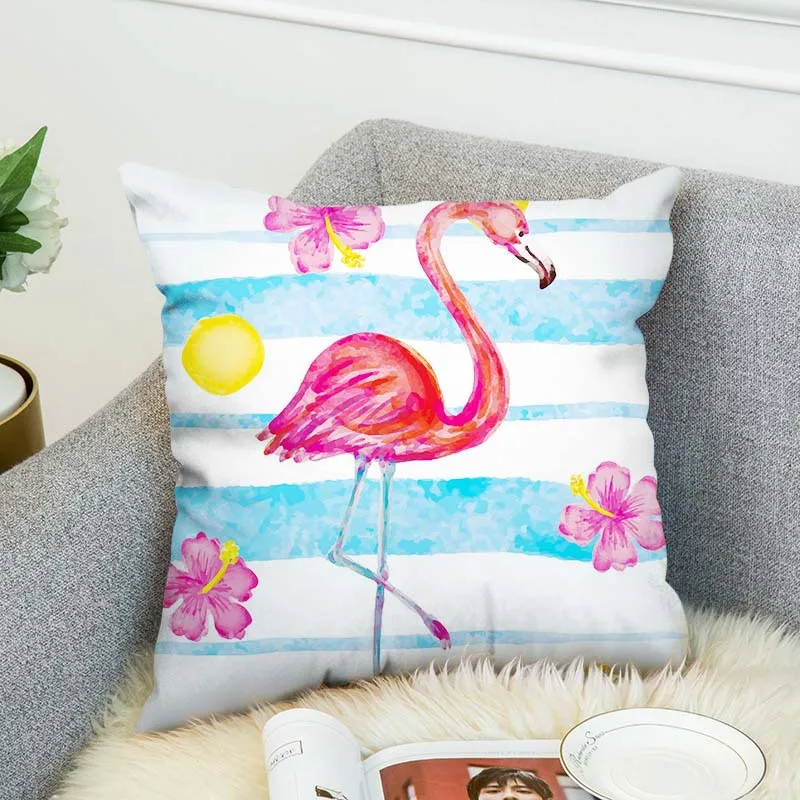 Flamingo Cushion Cover Cotton Linen Flamingo Throw Pillow Case For Sofa Animal Printing Decorative Pillowcase Home Pillow Cover Flamingo Cushion Cover Cotton Linen Flamingo Throw Pillow Case For Sofa Animal Printing Decorative Pillowcase Home Pillow Cover