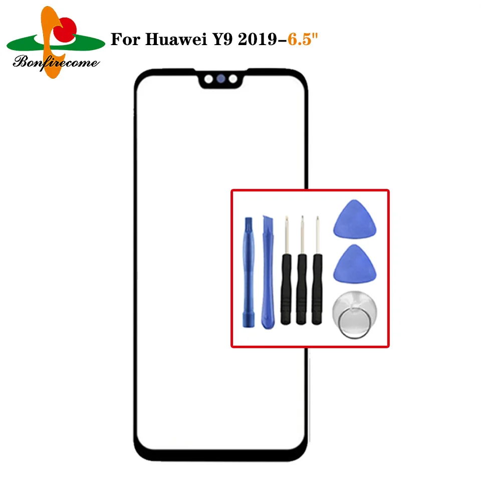 

Outer Screen For Huawei Y9 2019 JKM-TL00 JKM-LX1 JKM-LX2 Front Touch screen Panel LCD Display outer Glass Cover Lens Replacement