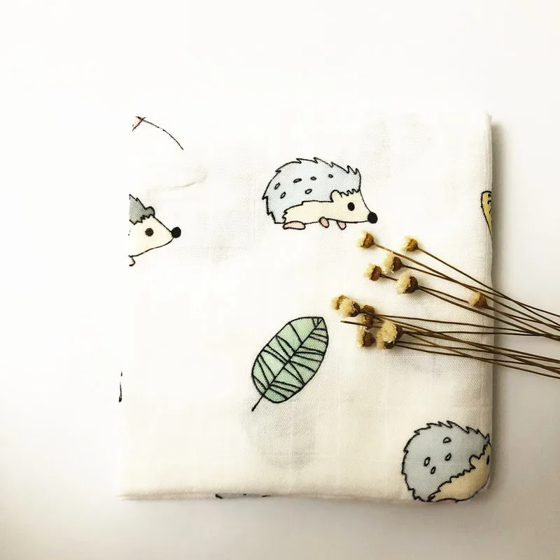 70%bamboo+30% Cotton  Muslin Baby Blankets Muslin Swaddles Wrap Burpy Towel Scraf Bibs Newborn Diaper 60*60cm 6
