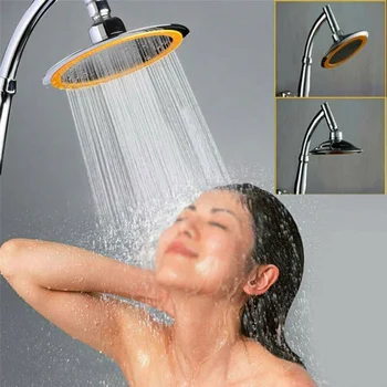 

Adjustable Shower Head Set High Pressure Top 360 degrees ABS Silver Spray