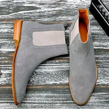New Fashion Handmade Genuine Leather Slim Fit Suede Chelsea Men Boots High Quality Brand Booties Casual Luxury Boots New Fashion Handmade Genuine Leather Slim Fit Suede Chelsea Men Boots High Quality Brand Booties Casual Luxury Boots