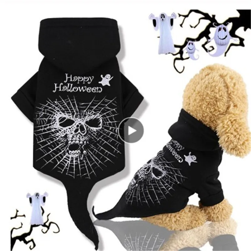 Halloween Cheap Vest T Shirt Dog Puppy Small Dogs Chihuahua Clothes Cats Pet Summer Fashion Sweatshirt Cool with Tail | Дом и сад