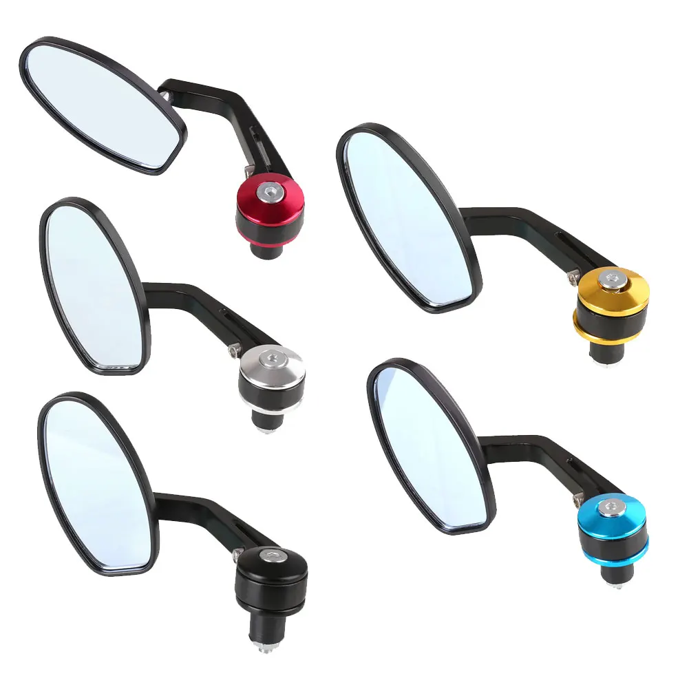 Modified Rearview Mirror Motorcycle Modified Mirror Durable Autocycle Rearview Mirror Handlebar Rear Mirrors 1 Pair Metal