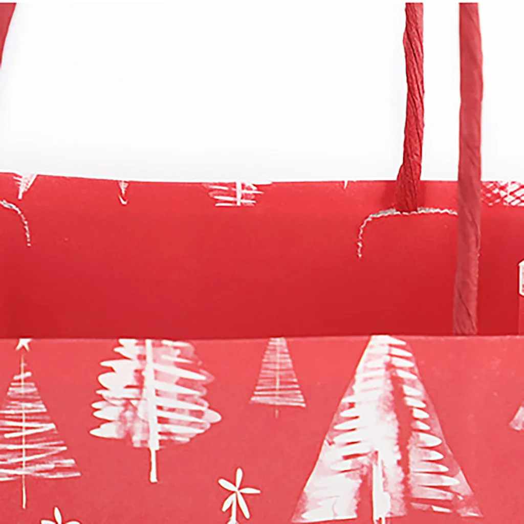 Счастливый год Рождество Dragee конфеты сумки Navidad Подарочный мешок бумажный пакет упаковка крафт-бумага дно сумка 12 шт