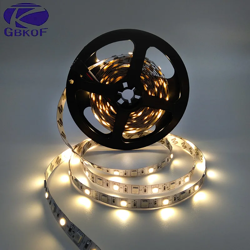 5M Светодиодные ленты светильник 5050 DC12V 300led гибкие светодиод теплый белый 2835 белая