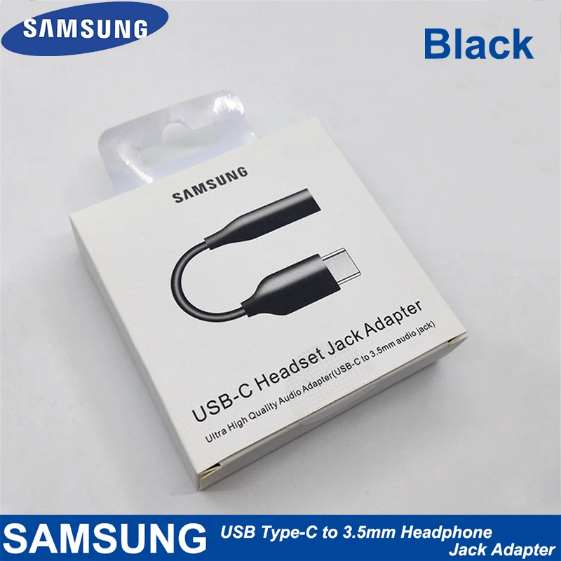 SAMSUNG Type C 3.5 Jack Earphone Cable USB-C to 3.5mm AUX Headphones Adapter For Samsung Galaxy Note 10 Plus 10+ A90 A80 A60 A8S iphone to type c converter Adapters & Converters