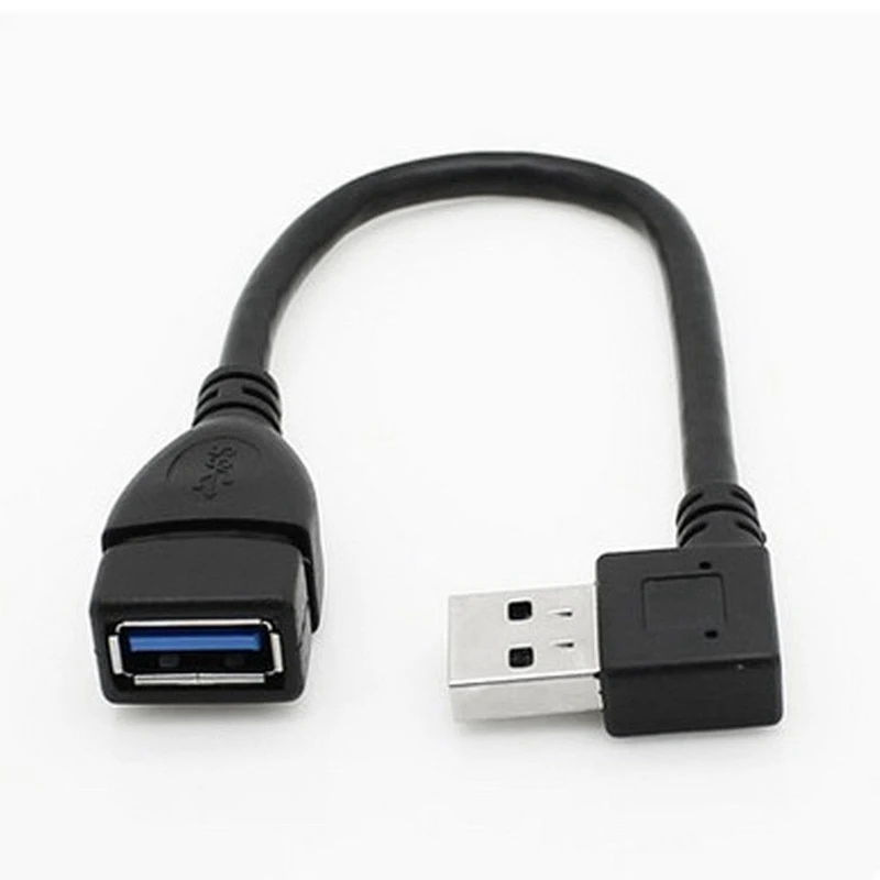 USB 3 0 Angle 90 Degree Extension Cable Male to Female Adapter Cord Data Left Tpa6120 Headphone Amplifier Board