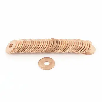 

50Pcs 6x18x1.5mm Copper Flat Washer Gasket Seal Fitting Tightening Fasteners