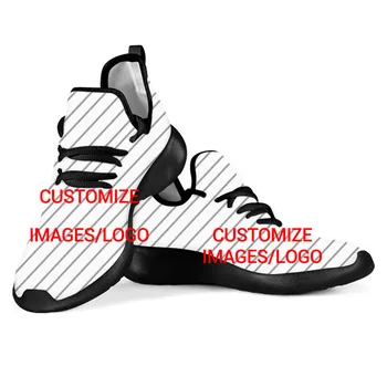 

NOISYDESIGNS Men Shoes Comfortable Sneakers for Teenage Boys Customize You Image/Logo Soft Knitting Shoes Male Tenis Masculino