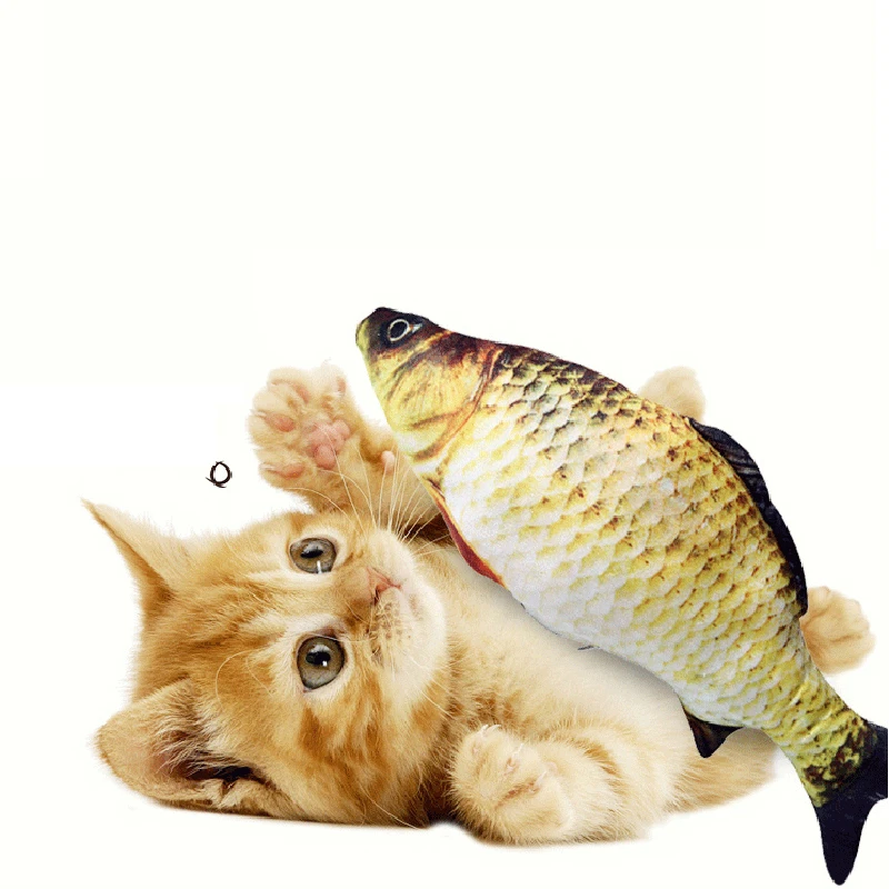 

Fish Shape Cat Toy Soft Plush Catnip Cat Toys Pet Interactive Gifts Toy Puppy Simulation Fish Playing Toy