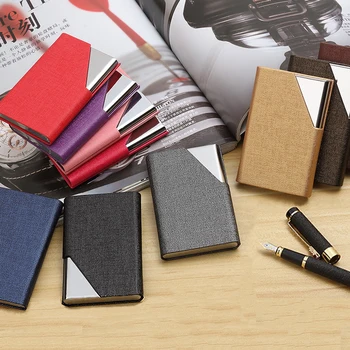 

LILY QUEEN Business Men Women ID Card Holder Credit Cards Case Metal Stainless Steel Aluminum Alloy