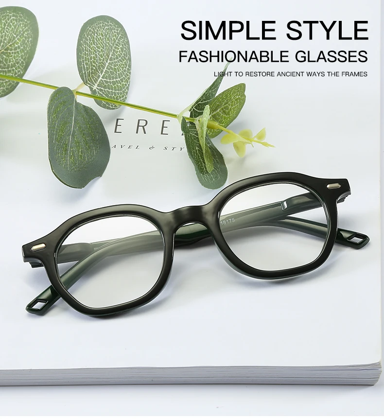 VCKA Fashion eyeglasses frame women Reading glasses Mens Plastic mirror leg Resin lenses Prescription Eyewear+1.0to+4.0