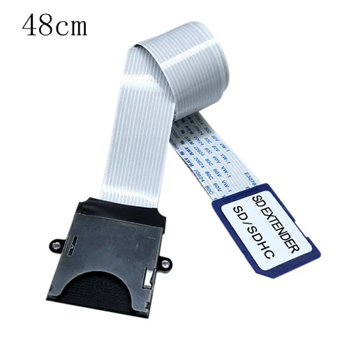 48CM Адаптер для чтения карт SD на SD, гибкий удлинитель для карт MicroSD на SD/SDHC/SDXC для автомобильных gps мобильных телефонов, кабели для передачи данных - Цвет: 48CM