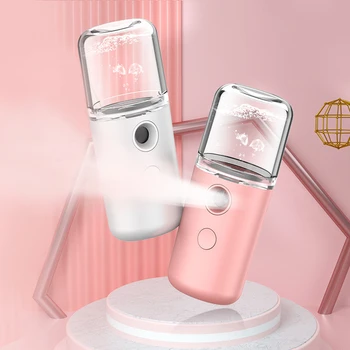 

Face Stream Beauty Spray Hand-held Water Machine Moisturizing Nano Ionic Mist Face Humidifier Sauna Facial Pore Cleansing Tool