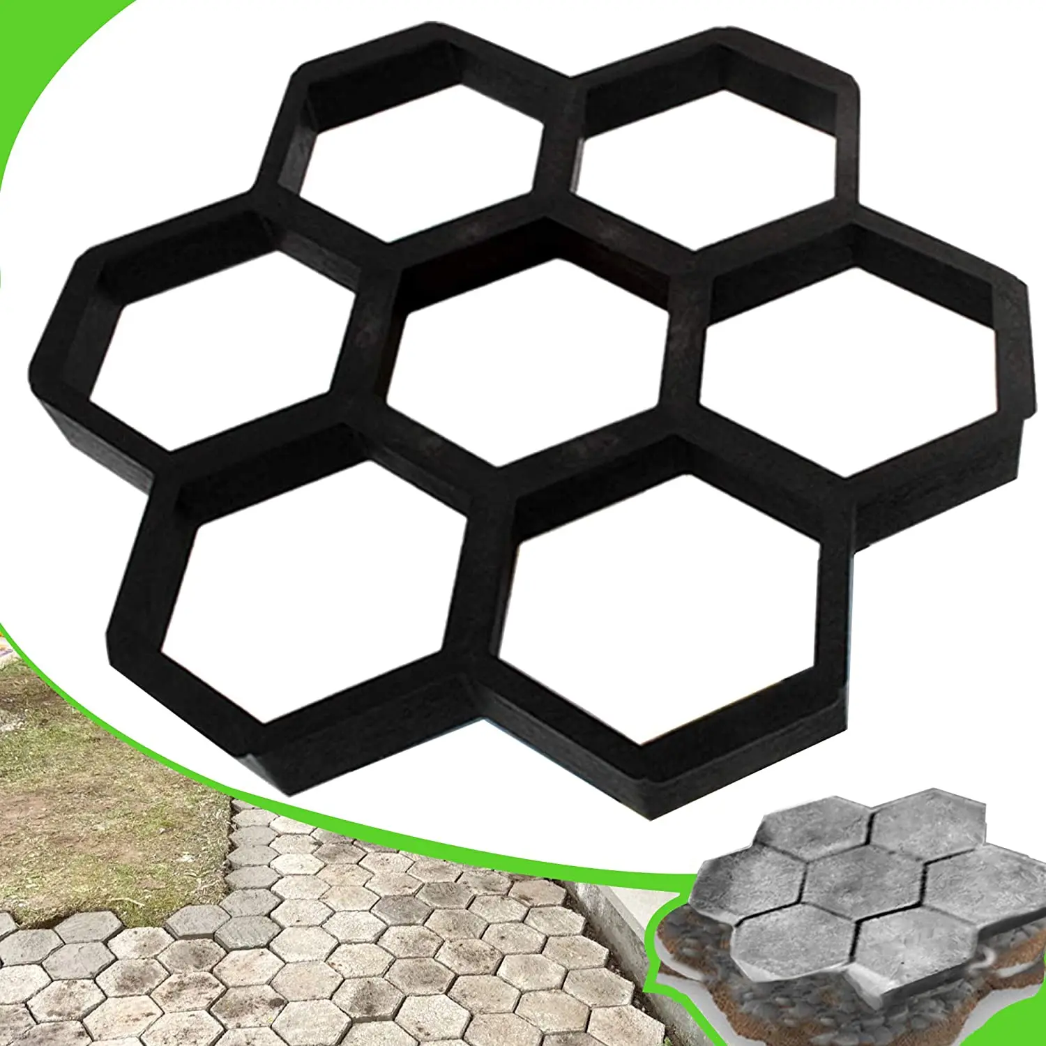 Garden Pavement Mold DIY Path Making Manually Paving Cement Brick Tool Stepping Stone Block Pavement Buildings Path Maker Mold