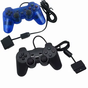 

Wired Gamepad For Sony PS2 Controller For Mando PS2/PS1 Joystick For Plasystation 2 Double Vibration Shock Joypad Wired Controle