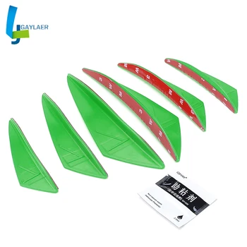 

2019 Front Winglet Fairing Bumper Lip Rubber Fin Splitter Spoiler Canard Valence Body Sticker Wing Windshield for Motorcycle Car
