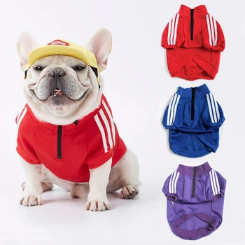 

Brand New Dog Sport Clothes Winter Tracksuit Pet Sweatershirt For Small Medium French Bulldog