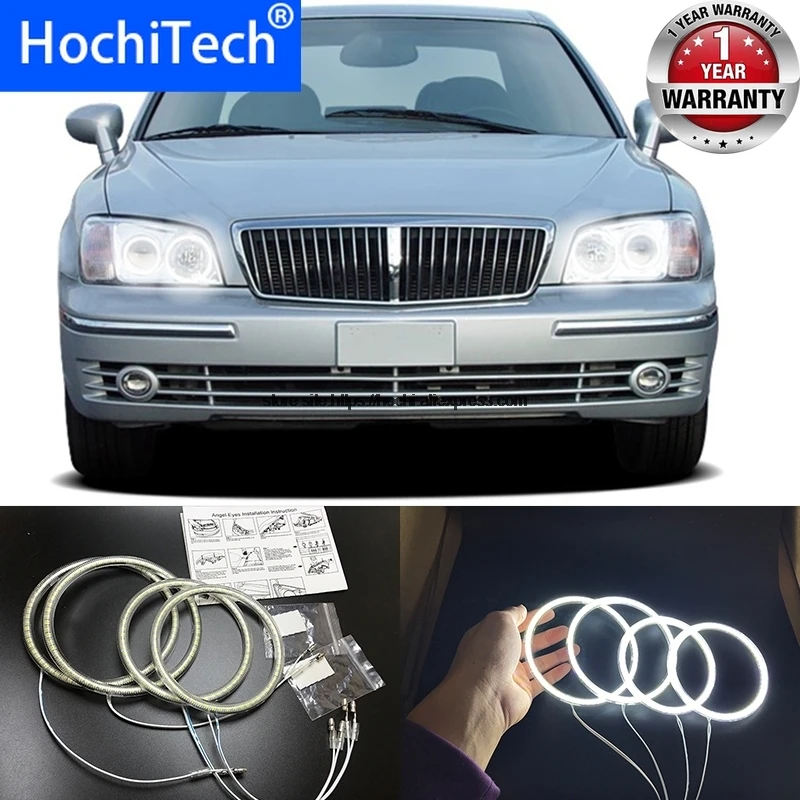 HochiTech для hyundai Grandeur 1998 05 ультра яркий SMD белый светодиодный ангельские глазки 2600LM 12