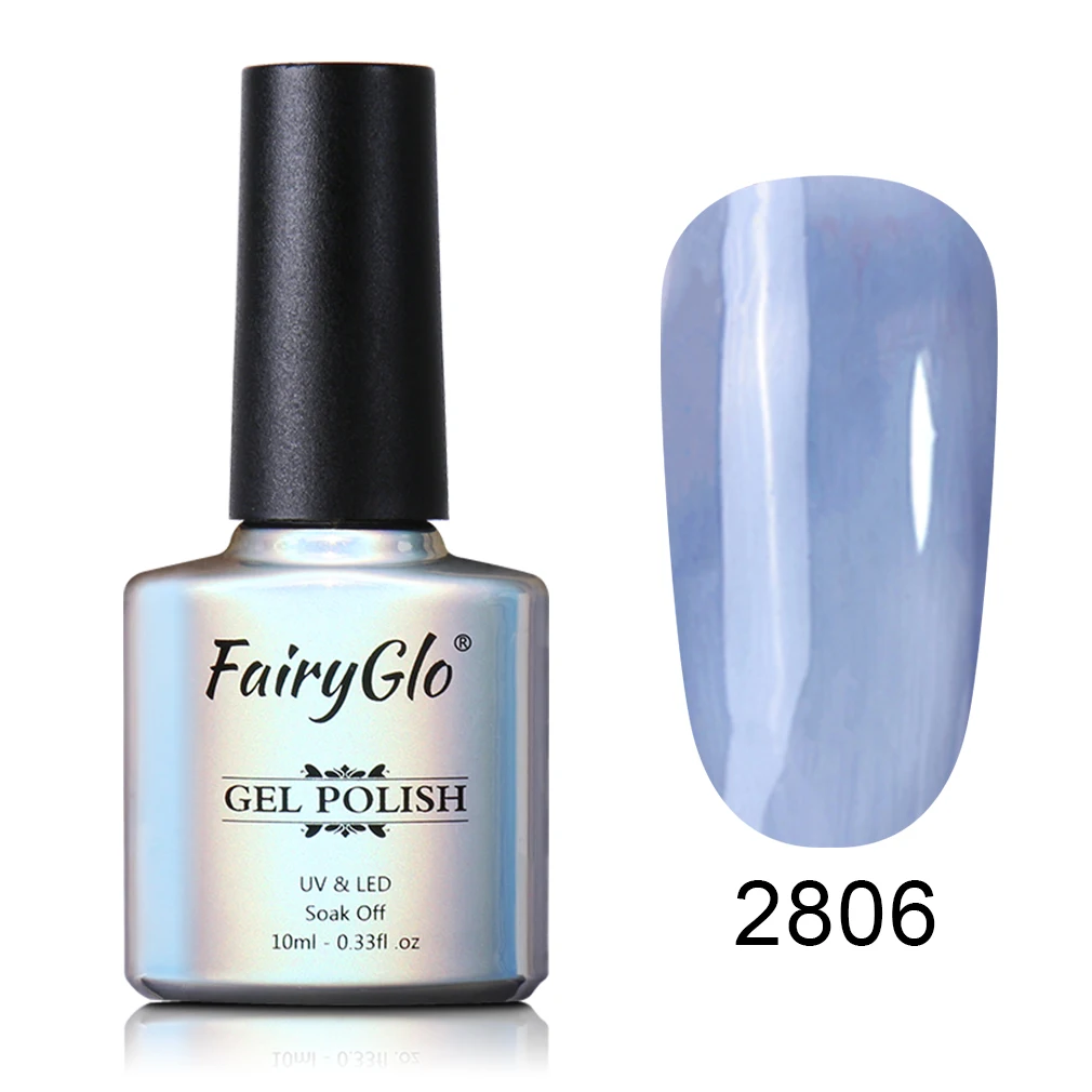 FairyGlo 10 мл полупрозрачный цветной УФ-гель для ногтей драгоценный камень стекло Гибридный лак для гель для дизайна ногтей лак маникюрный лак - Цвет: 2806
