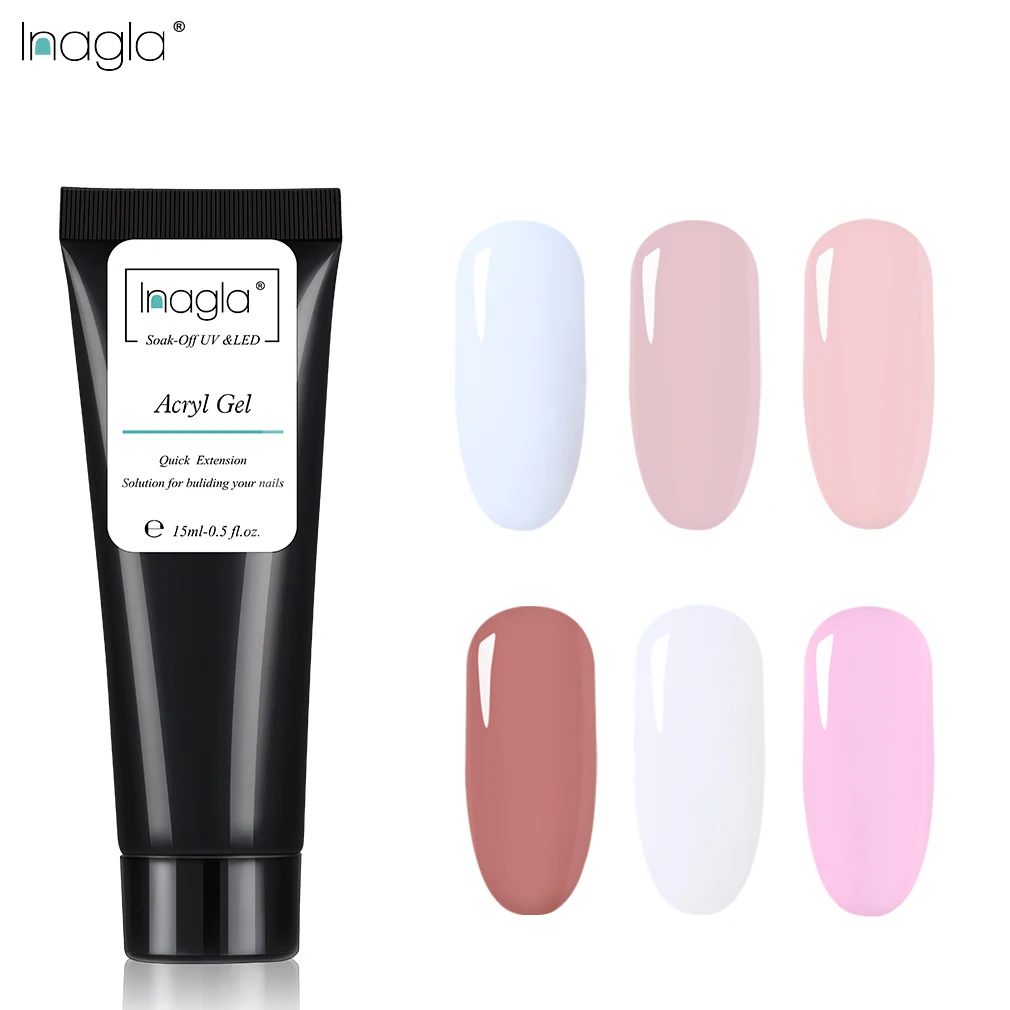 

Inagla 15ML Poly Colours Series Nail Gel Polish Soak Off UV LED Nail Varnish Primer Nail Gel Polish Nail Art Salon Manicure