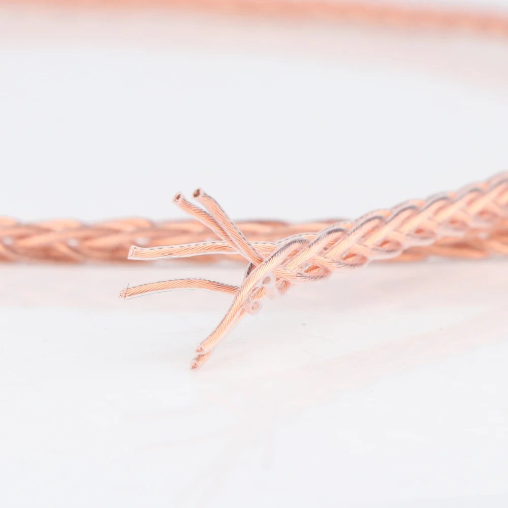 Hi end 8 Core 6N single crystal copper headphone upgrade Audio DIY upgrade wire earphone cable hifi audio video Earphone wire