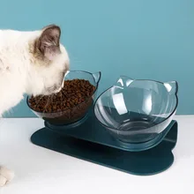 

Cat Food Bowl Double Bowl 30Degree Tilted Elevated Bowl Dog Food Water Container Pet Feeder Feeding Drinking Bowl Dish