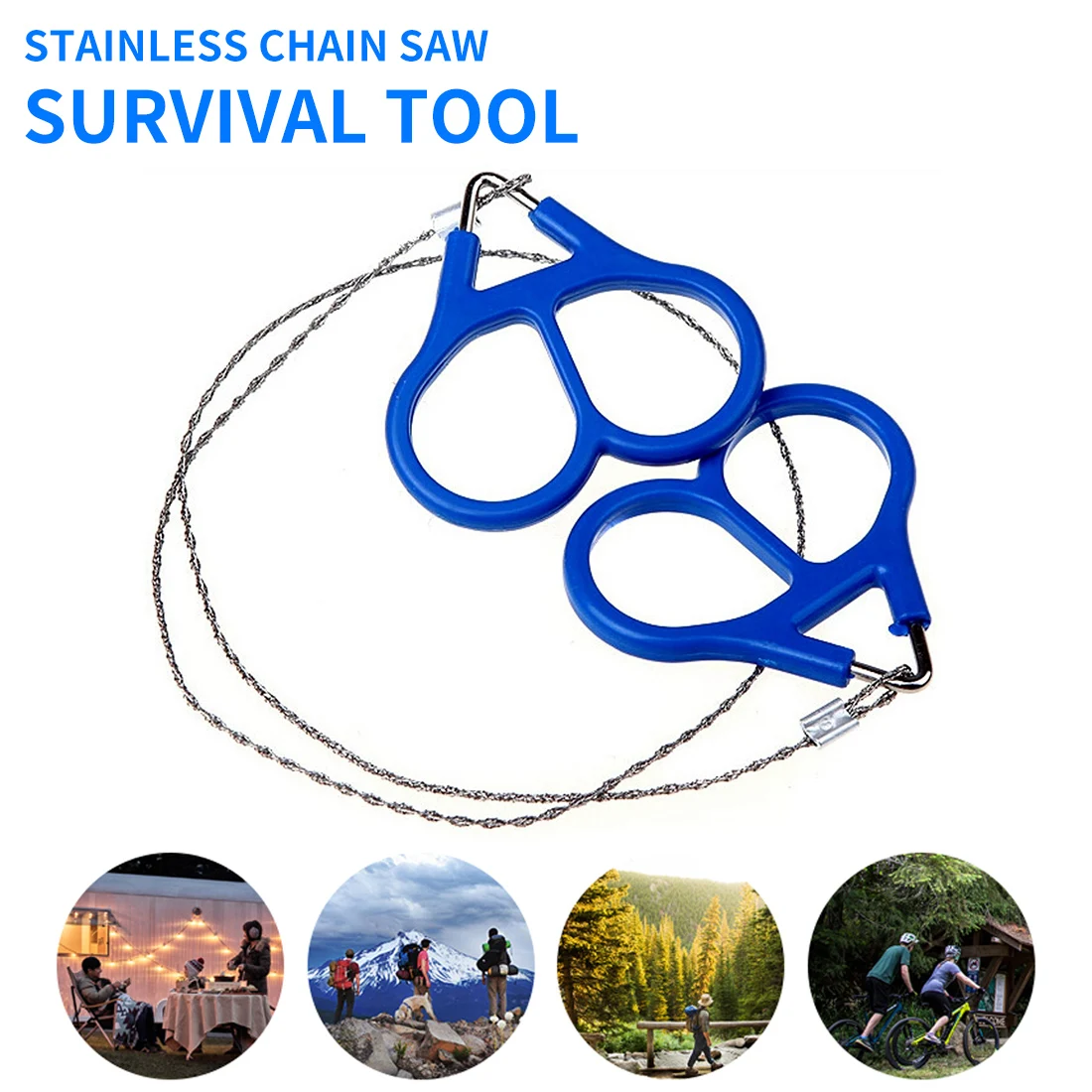 

Emergency Survival Wire Saw Stainless Steel Ring Scroll Travel Camping Hiking Hunting Survival Tools