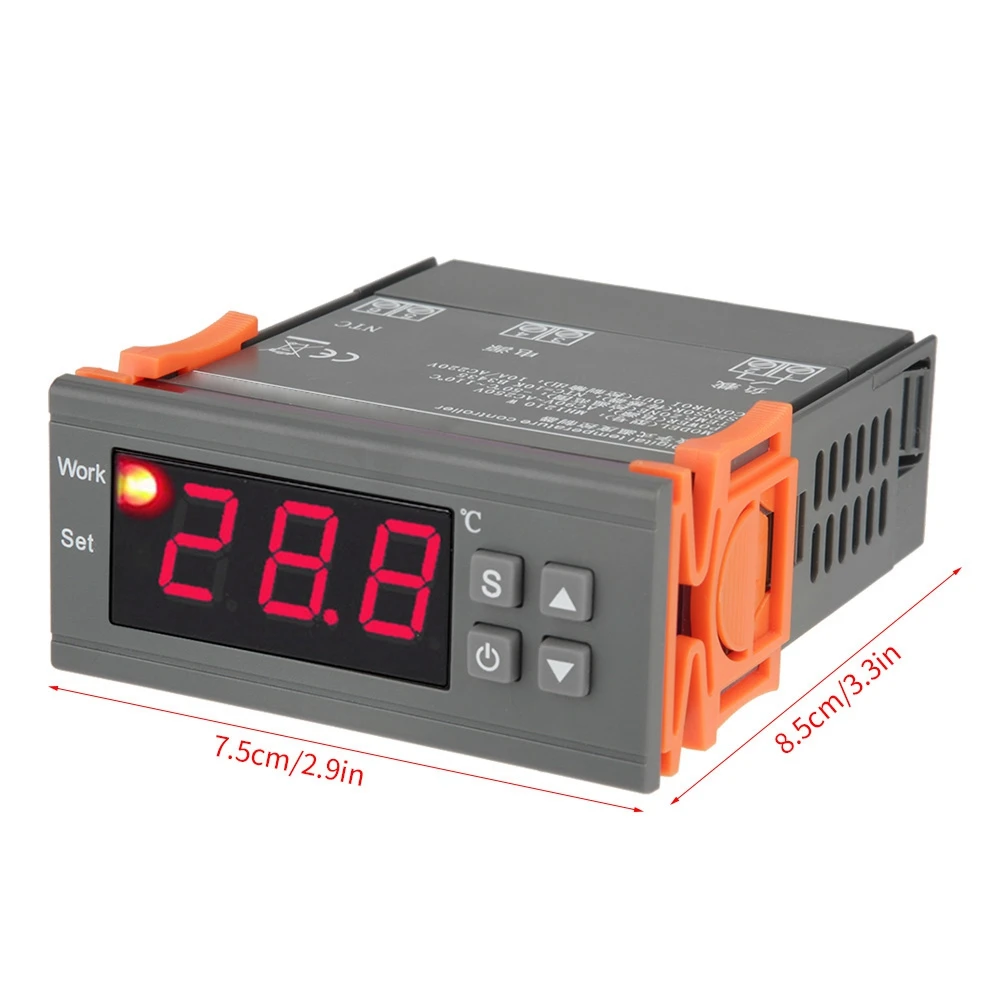 Цифровой регулятор температуры ANENG MH1210W 90 250 В 10 А 220 термостата с датчиком 50 ~ 110C