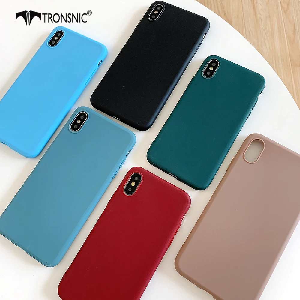 Текстурный однотонный чехол для телефона iPhone 11 Pro Max XR XS MAX мягкие зеленые красные