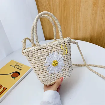 

Hand Woven Straw Bags For Women 2020 Summer Rattan Designer Female Crossbody Bags Sweet Lady Travel Handbags Beach Bag Hand Bag