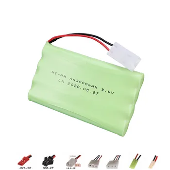 

9.6v 3000mah Rechargeable Battery For Rc toys Cars Boat Tanks Robots Gun NiMH Battery AA 9.6v 2400mah Battery Pack
