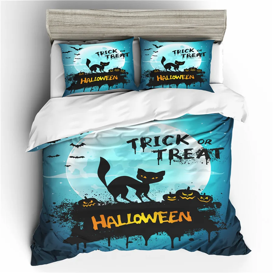 

A Bedding Set 3D Printed Duvet Cover Bed Set Halloween Home Textiles for Adults Bedclothes with Pillowcase #WSJ62